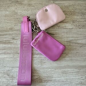 Lululemon Dual Pouch Wristlet Dahlia Mauve + Meadowsweet Pink